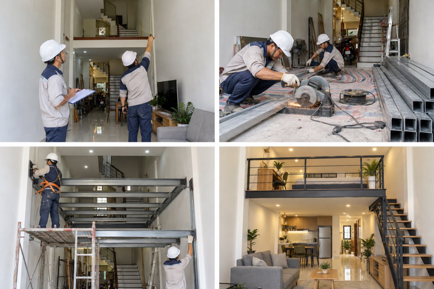 Kỹ thuật viên làm gác xép tại TP.HCM