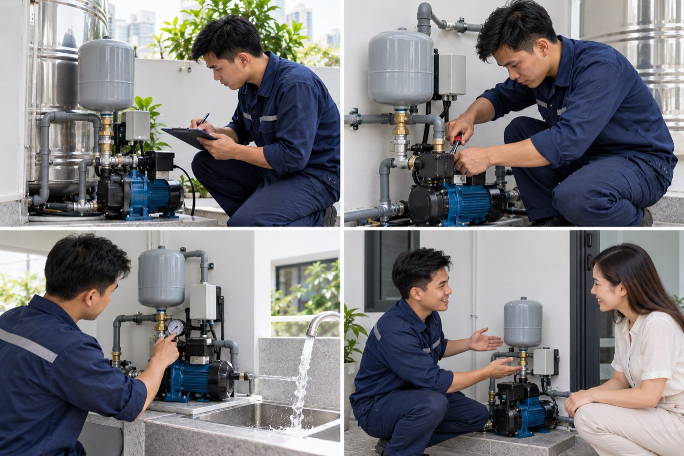 Lắp máy bơm nước tại TP.HCM: Chọn đúng công suất, vận hành ổn định