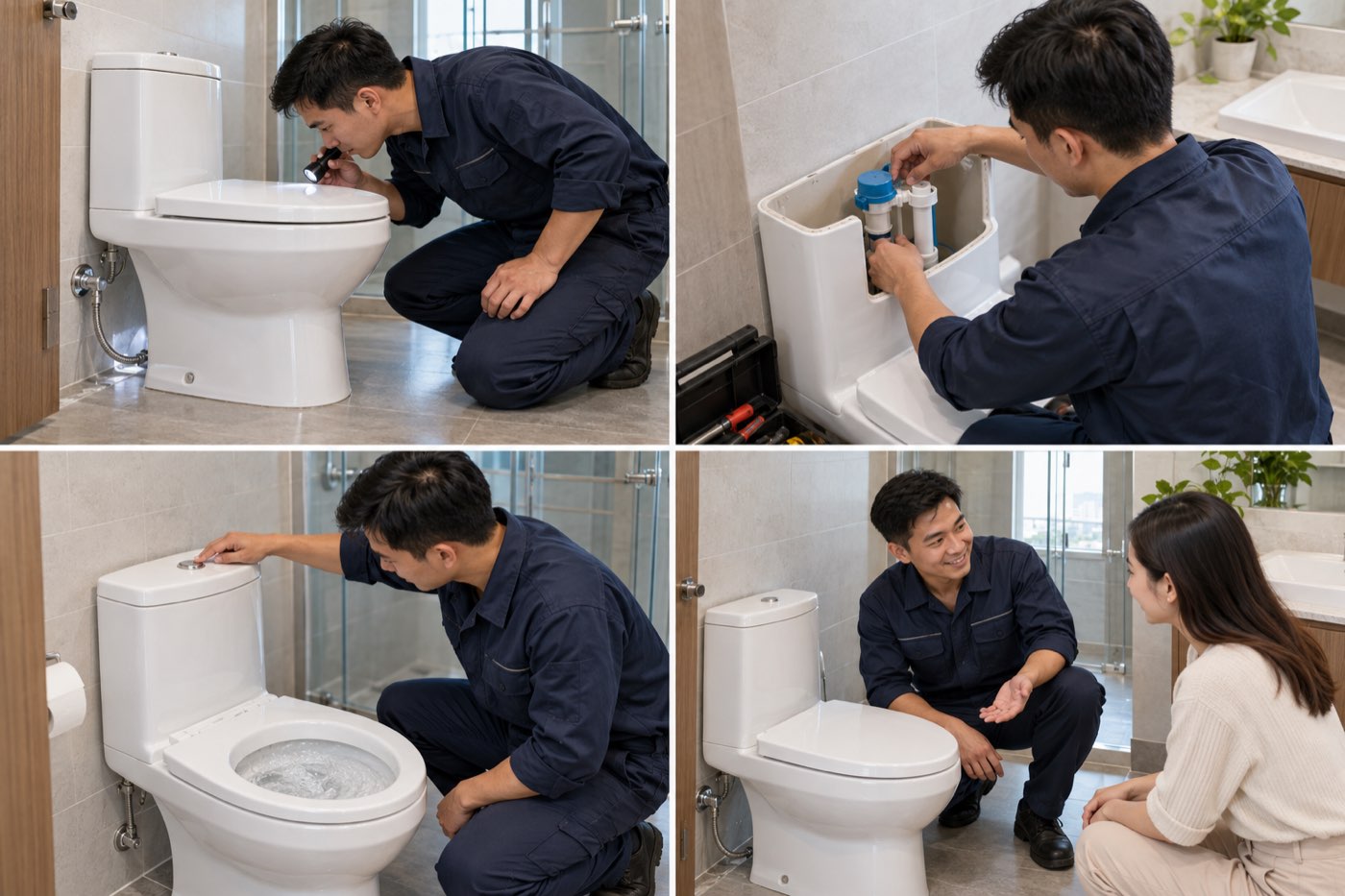 Sửa bồn cầu tại TP.HCM: Xử lý rò rỉ, nghẹt và xả nước yếu