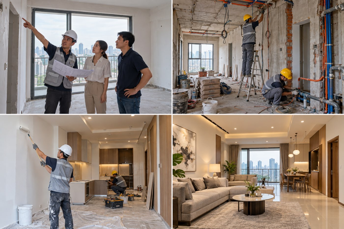 Thi công nội thất căn hộ tại TP.HCM: Từ khảo sát đến bàn giao hoàn thiện