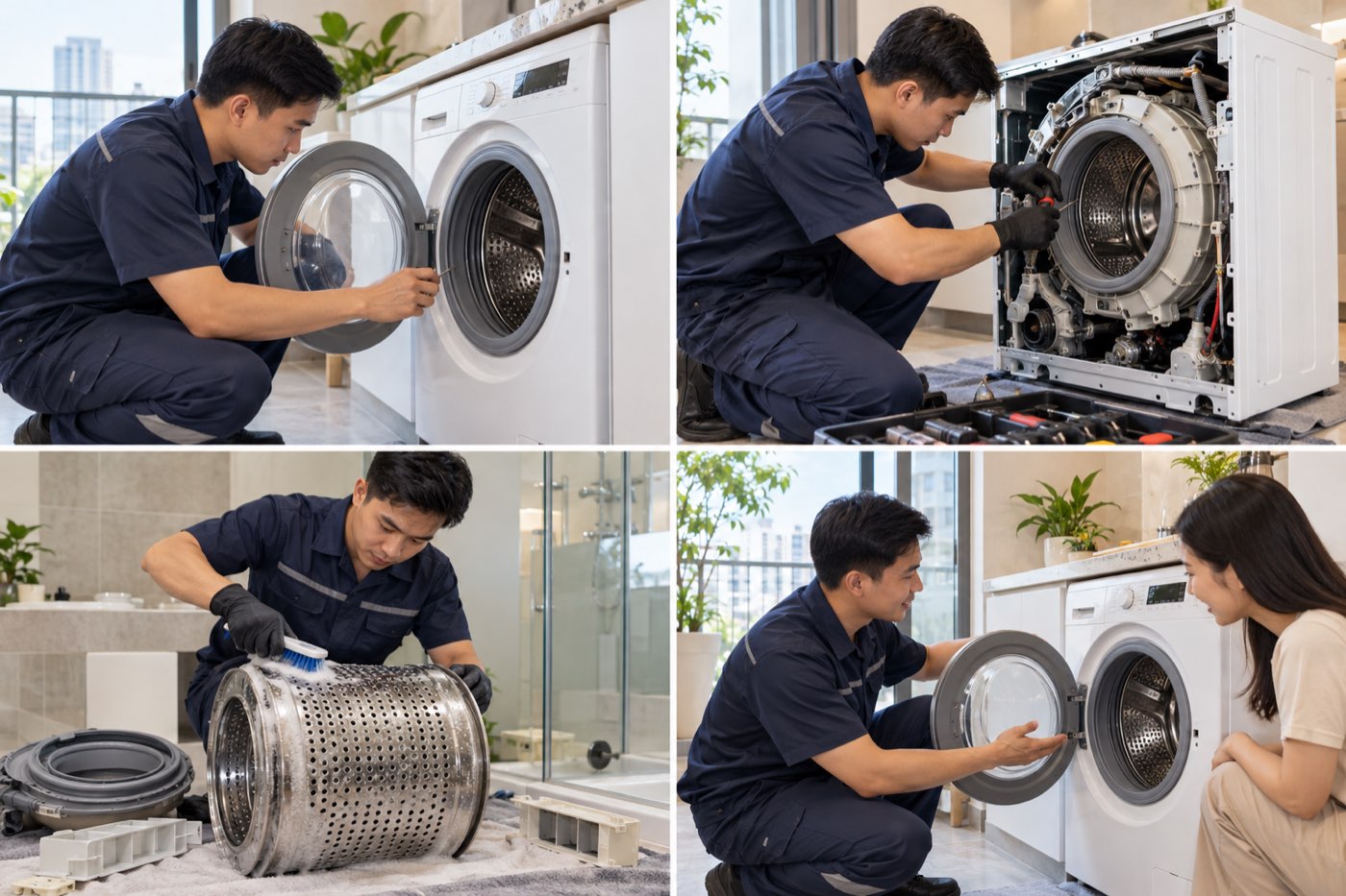 Vệ sinh máy giặt tại nhà TP.HCM: Sạch lồng, hạn chế mùi